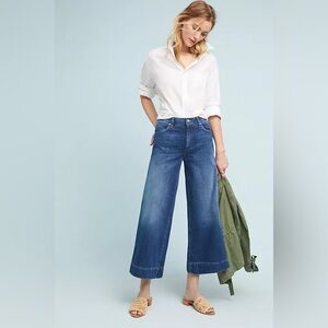 McGuire Anthropologie Bessette High-Rise Culotte Flare Jeans Blue Size 26